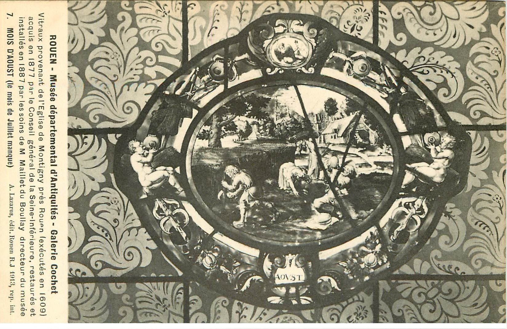 carte postale ancienne 76 ROUEN. Promotion : Musée Galerie Cochet Aout