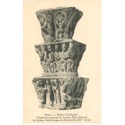 carte postale ancienne 76 ROUEN. Promotion : Musée Antiquités Chapiteaux Cloître