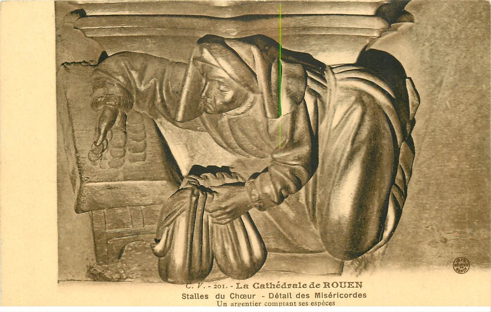 carte postale ancienne 76 ROUEN. Promotion : Stalles du Choeur Miséricordes Argentier