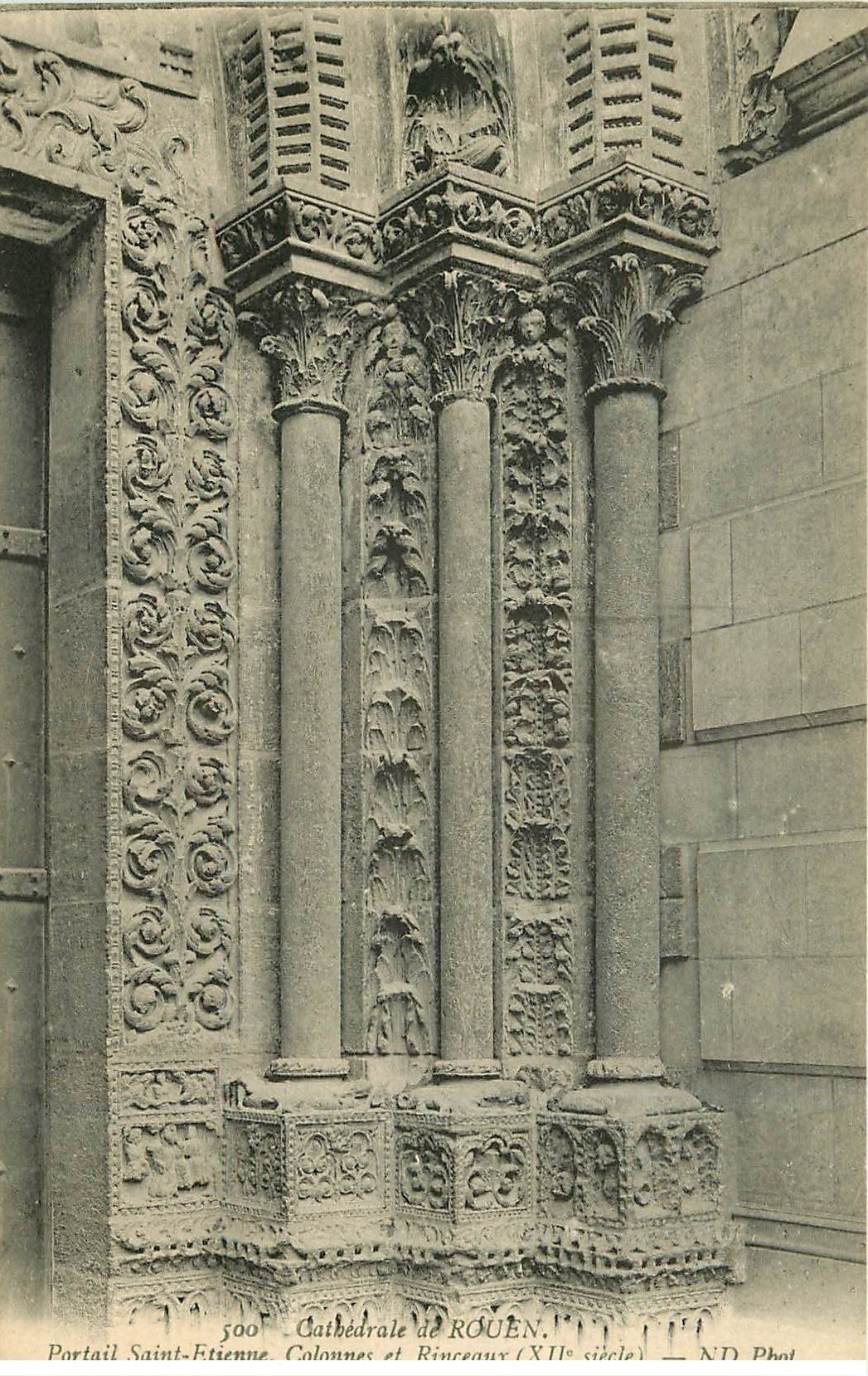 carte postale ancienne 76 ROUEN. Promotion : Saint-Etienne Colonnes Rinceaux