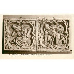 carte postale ancienne 76 ROUEN. Promotion : Portail Libraires médaillons