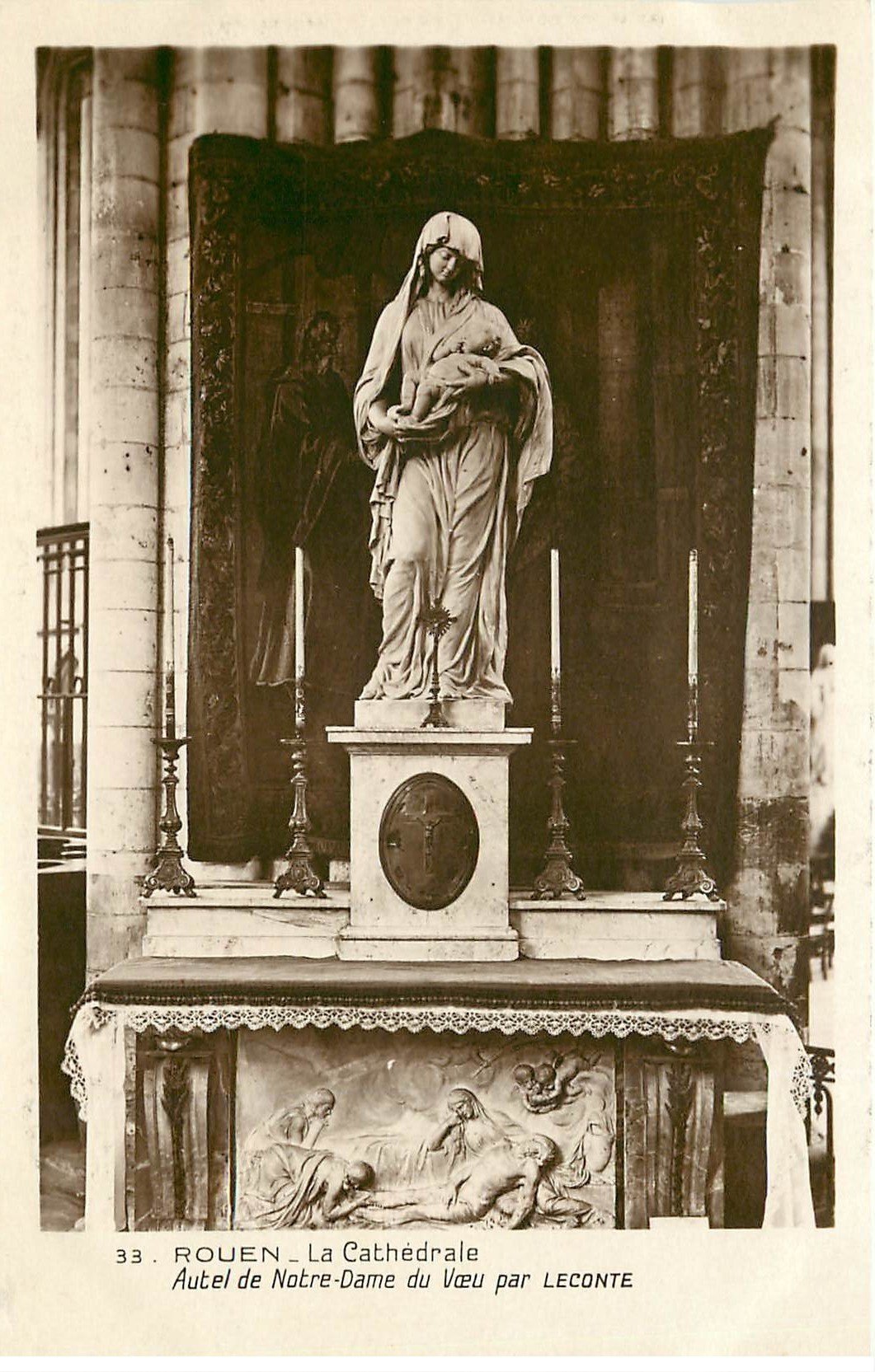 carte postale ancienne 76 ROUEN. Promotion : Autel Notre-Dame