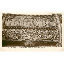 carte postale ancienne 76 ROUEN. Promotion : Tympan Portail Libraires