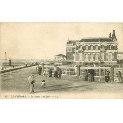 carte postale ancienne 76 LE TREPORT. Casino et Jetée