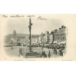 carte postale ancienne 76 LE TREPORT. La Poissonnerie vers 1902