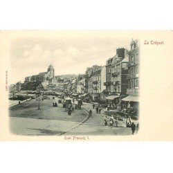 carte postale ancienne 76 LE TREPORT. Quai François I° vers 1900