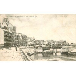carte postale ancienne 76 LE TREPORT. Quai François Ier et Retenue 1902