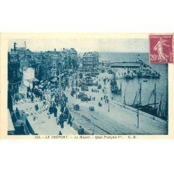 carte postale ancienne 76 LE TREPORT. Quai François Ier et Musoir 365