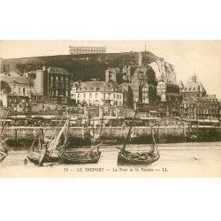 carte postale ancienne 76 LE TREPORT. Port et Falaise LL76