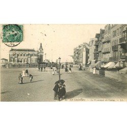 carte postale ancienne 76 LE TREPORT. Promenade du Casino 1906
