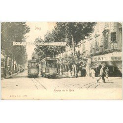 carte postale ancienne 06 NICE. Avenue de la Gare. Festival de Saint-Etienne 1915