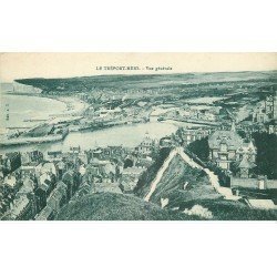 carte postale ancienne 76 LE TREPORT MERS. Vue générale prise des Falaises