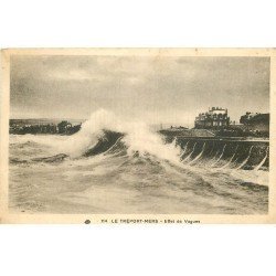 carte postale ancienne 76 LE TREPORT. Effet de Vagues