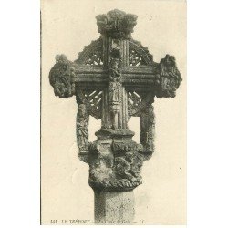 carte postale ancienne 76 LE TREPORT. La Croix de Grès 1913