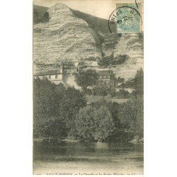 carte postale ancienne 76 SAINT-ADRIEN. Chapelle et Roches Blanches 1907