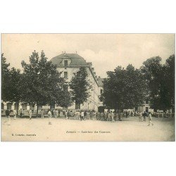 carte postale ancienne 44 ANCENIS. Les Casernes avec Militaires 1907