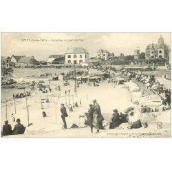 carte postale ancienne 44 BOURG-DE-BATZ. Plage Jour de Fête