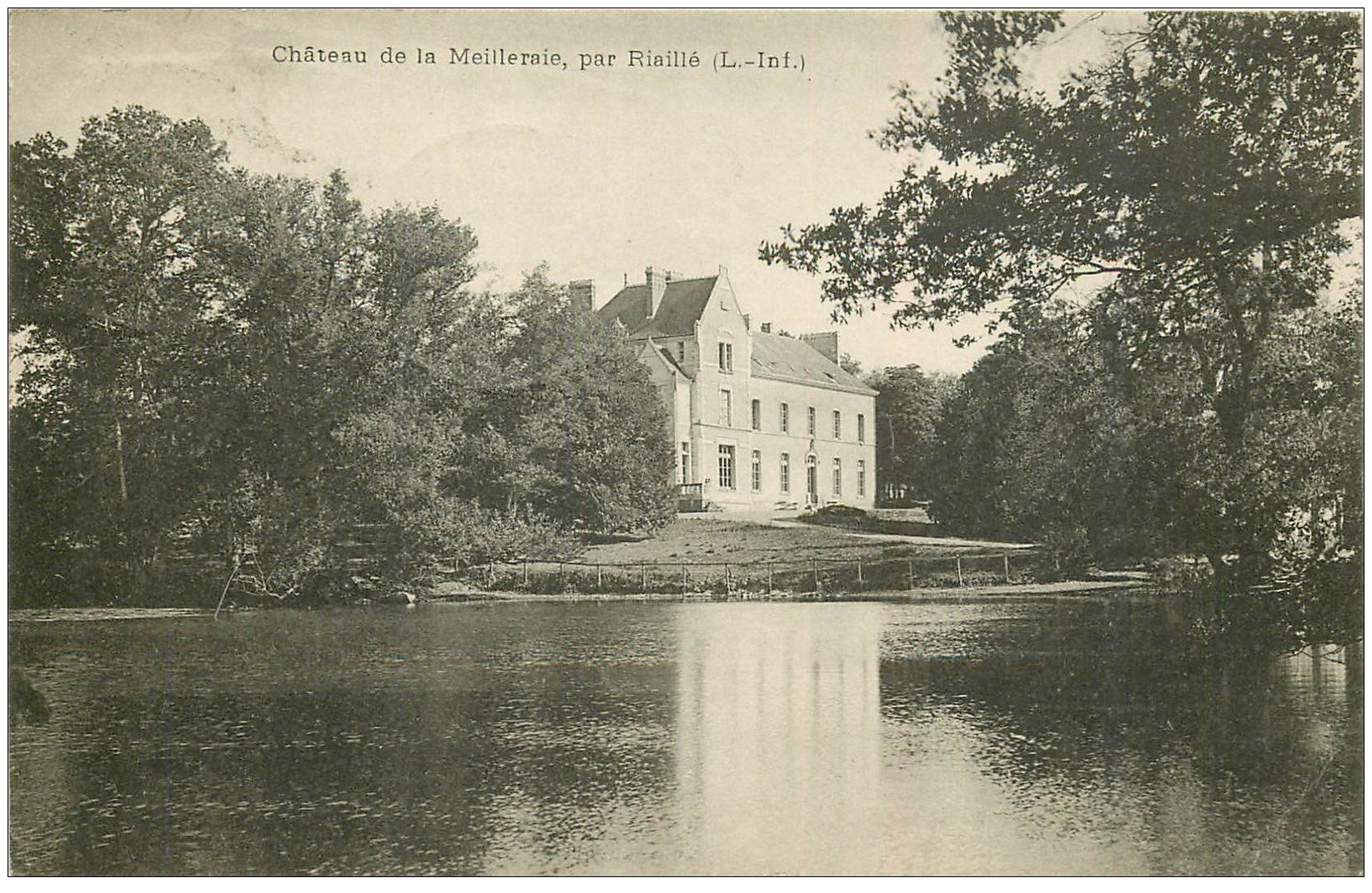 carte postale ancienne 44 Château de la Meilleraie 1907 par Riaillé