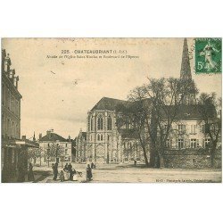 carte postale ancienne 44 CHATEAUBRIANT. Eglise Boulevard de l'Eperon 1914