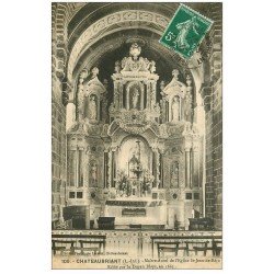 carte postale ancienne 44 CHATEAUBRIANT. Maître-Autel Eglise 1915