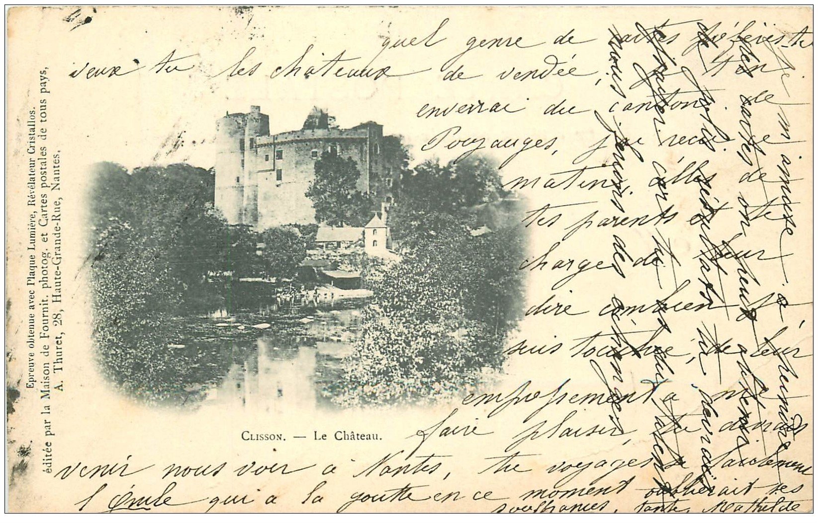 carte postale ancienne 44 CLISSON. Le Château 1903
