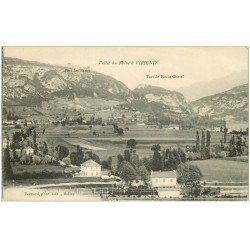 carte postale ancienne 01 VIRIGNIN. Vallée du Rhône et Fort de Pierre Chatel 1916