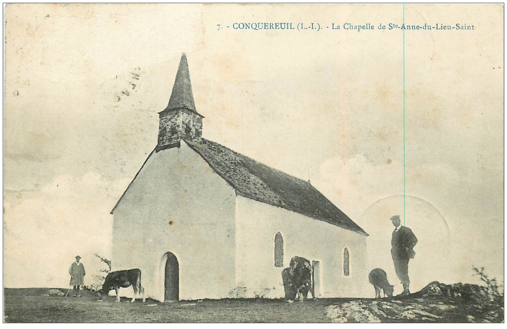 carte postale ancienne 44 CONQUEREUIL. Chapelle 1909