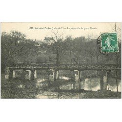 carte postale ancienne 44 GUEMENE PANFAO PENFAO. Passerelle Grand Moulin 1923