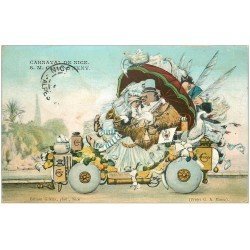 carte postale ancienne 06 NICE. Carnaval. Monsieur Carnaval 1907 (timbre absent)...