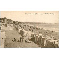 carte postale ancienne 44 LA BAULE. Entrée Plage 172