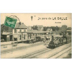 44 LA BAULE. La Gare avec Train et Locomotive à vapeur 1913