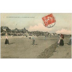 carte postale ancienne 44 LA BAULE. Le Tennis sur la Plage 1910