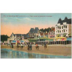 carte postale ancienne 44 LA BAULE. Plage Boulevard Hennecart