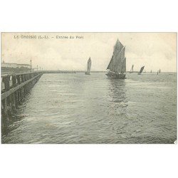 carte postale ancienne 44 LE CROISIC. Entrée du Port 1910