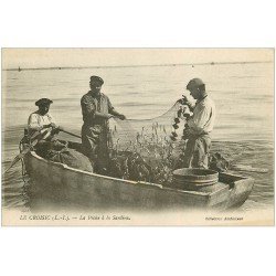 carte postale ancienne 44 LE CROISIC. La Pêche à la Sardine