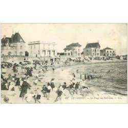 carte postale ancienne 44 LE CROISIC. Plage du Port Lion 1913
