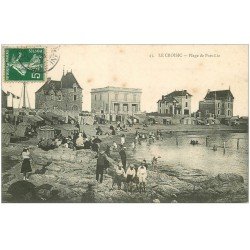 carte postale ancienne 44 LE CROISIC. Plage Port-Lin 1908