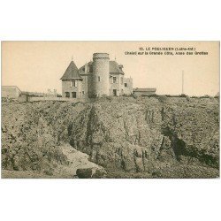 carte postale ancienne 44 LE POULIGUEN. Chalet Grande Côte et Anse des Grottes