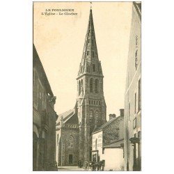 carte postale ancienne 44 LE POULIGUEN. Eglise et Clocher. Primeur Aux Quatre-Saisons