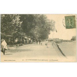 carte postale ancienne 44 LE POULIGUEN. La Promenade 1923. Magasin de Cartes Postales
