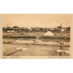 carte postale ancienne 44 LE POULIGUEN. Marais Salants. Mulons de Sel