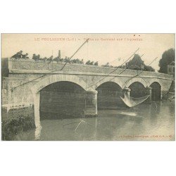 carte postale ancienne 44 LE POULIGUEN. Pêche au Carrelet sur l'Aqueduc