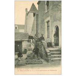 carte postale ancienne 44 LE POULIGUEN. Une habitation de Pêcheurs 1908. Magnifique