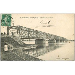 44 MAUVES. Pont et Paysanne avec Vache 1909