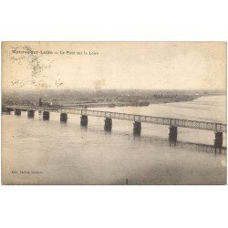 carte postale ancienne 44 MAUVES-SUR-LOIRE-. Le Pont 1930