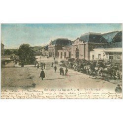 carte postale ancienne 06 NICE. Gare du P.LM 1903