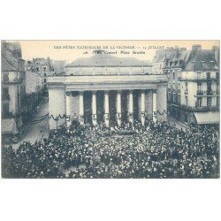 carte postale ancienne 44 NANTES. Concert Place Graslin. Fêtes de la Victoire du 14 Juillet 1919