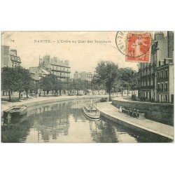 carte postale ancienne 44 NANTES. Erdre Quai des Tanneurs 1911