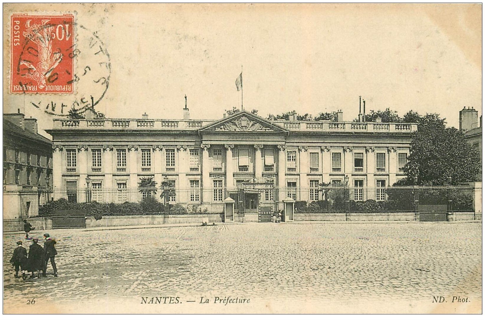 carte postale ancienne 44 NANTES. La Préfecture 1910