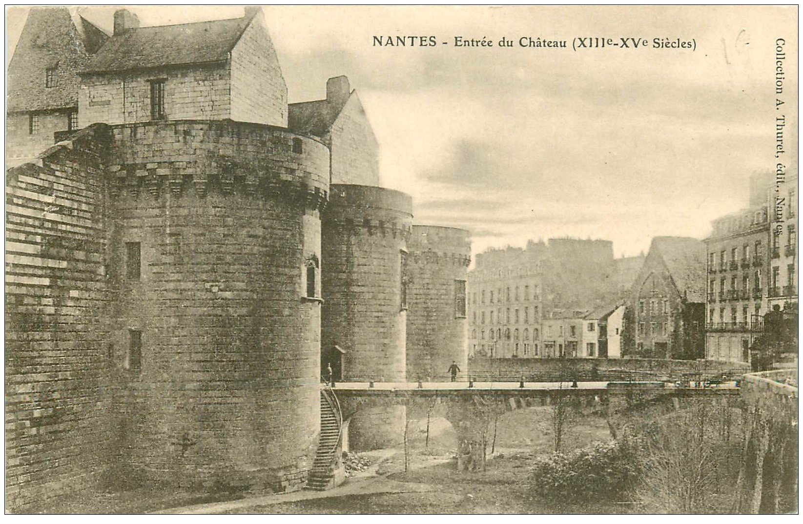 carte postale ancienne 44 NANTES. Le Château l'Entrée